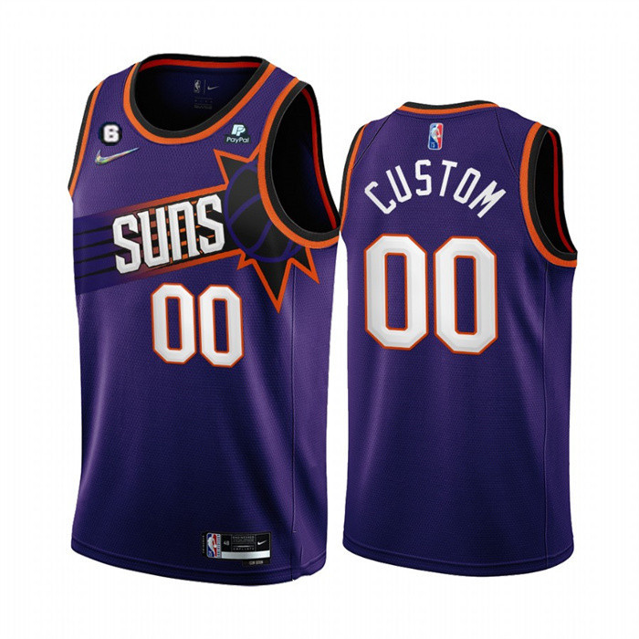 Men's Phoenix Suns Active Player Custom Purple Icon Edition With NO.6 Patch Stitched Basketball Jersey